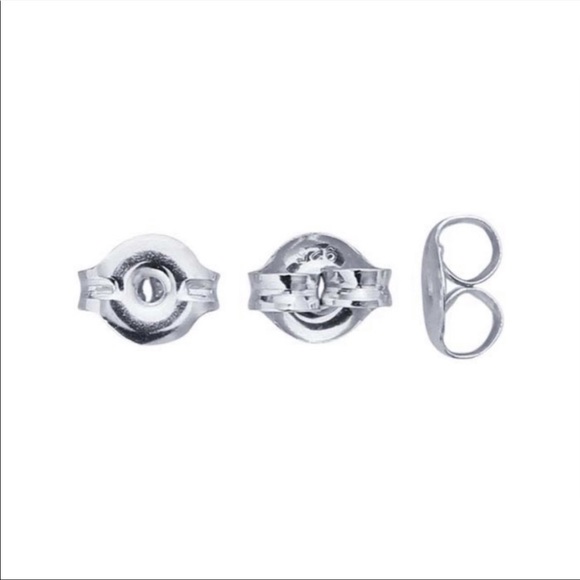 💖 Silver Opal Heart Stud Earrings NEW - Picture 3 of 4